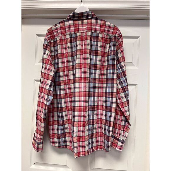 Tailored by J. Crew Madras Plaid Shirt sz XL - Picture 5 of 5
